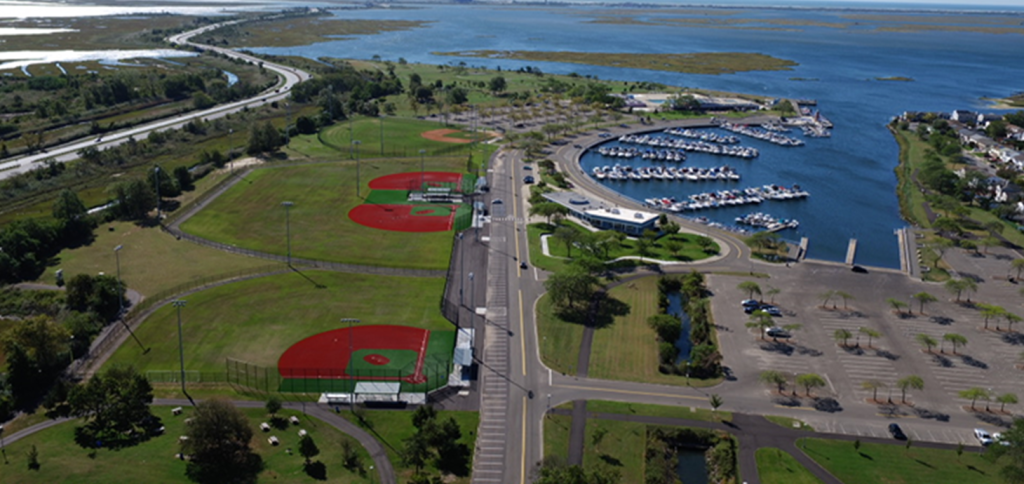 Aerial view of park