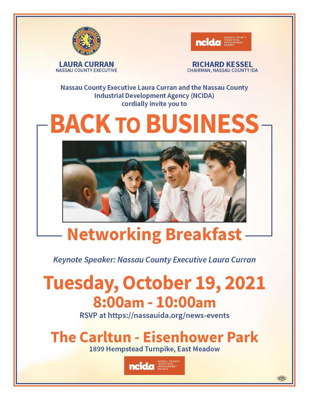 NCIDA Back to Business Networking Breakfast 10.19.21